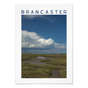 Brancaster Norfolk Salt Marsh and Sailing Boats Photo Print