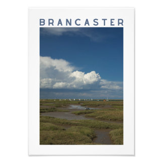 Brancaster Norfolk Salt Marsh and Sailing Boats Photo Print