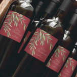 Branch and Berries Holiday Christmas Wine Label<br><div class="desc">Make your own wine labels for holiday gifts or favors with these personalized labels featuring modern,  elegant holly and berries with your message in chic lettering in any color and on any color background. MATCHING items in our store.</div>