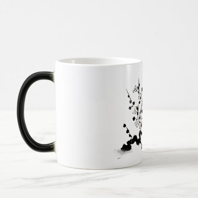 Branch of cherry blossoms magic mug (Left)