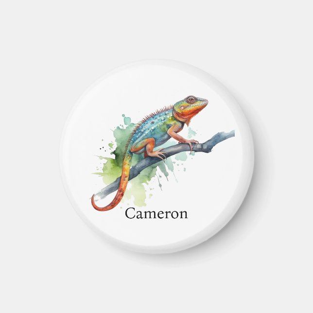 Branch of Colours: Chameleon Art, custom Magnet (Front)