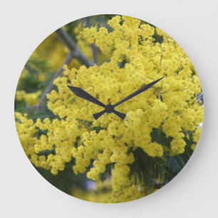 Branch of mimosa large clock