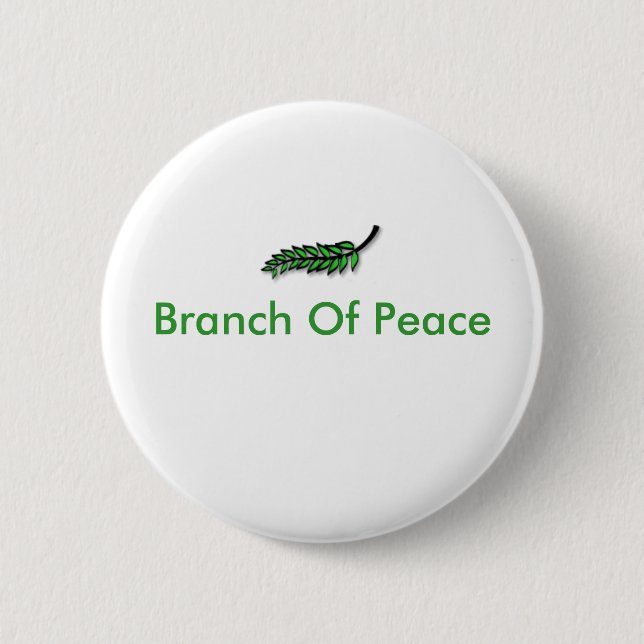 BRANCH OF PEACE 2 INCH ROUND BUTTON (Front)