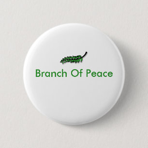 BRANCH OF PEACE 2 INCH ROUND BUTTON