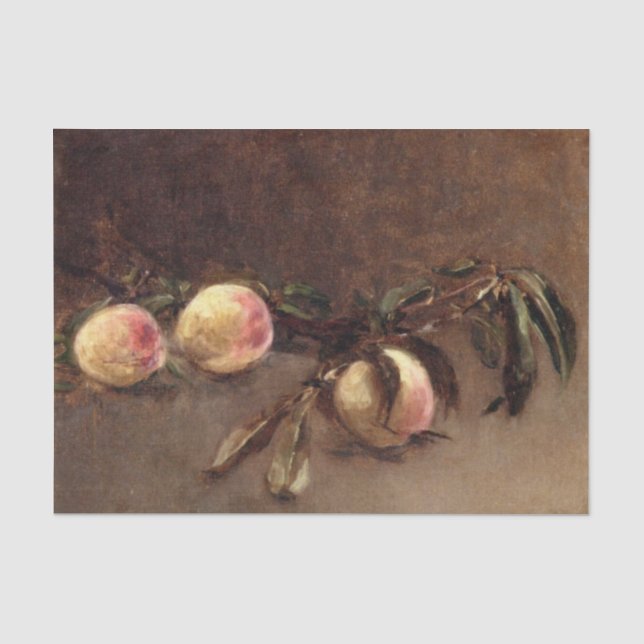 Branch of Peaches by Eva Gonzales Tissue Paper (Front)