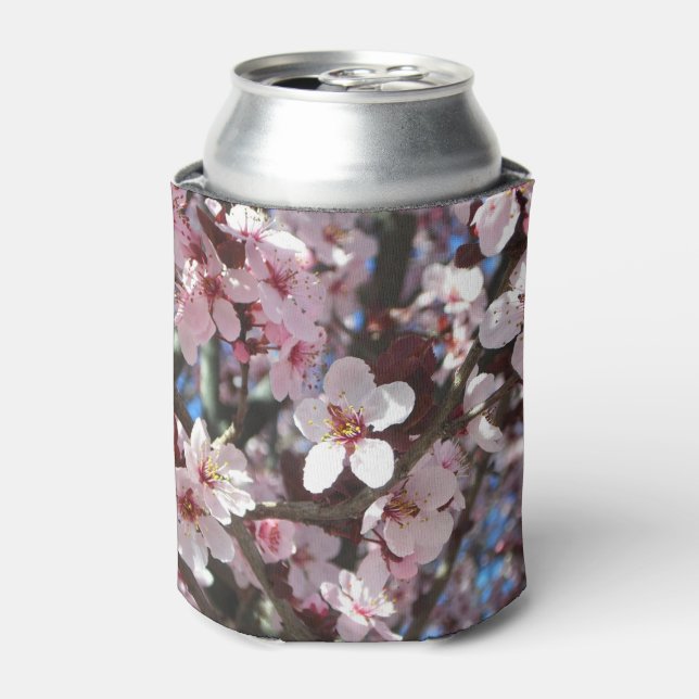 Branch of Pink Blossoms Spring Floral Can Cooler (Can Front)