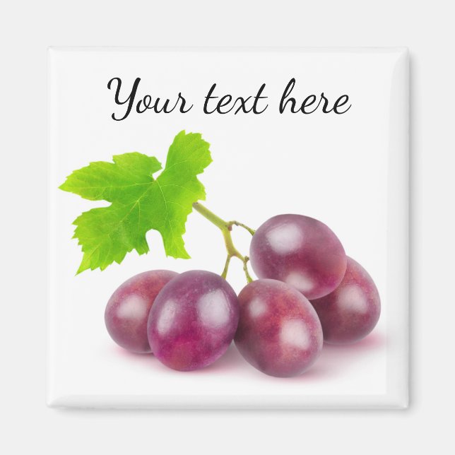 Branch of red grapes magnet (Front)