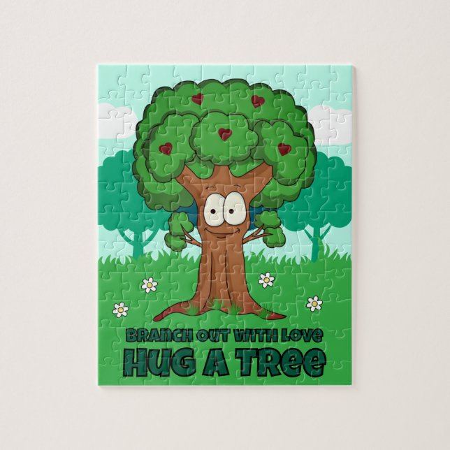 Branch Out With Love Hug A Tree Jigsaw Puzzle (Vertical)