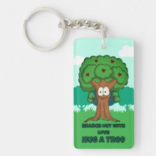 Branch Out With Love Hug A Tree Keychain