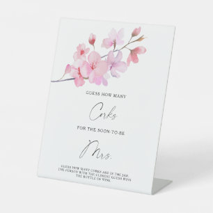 Branch Sakura - Guess How Many Corks Pedestal Sign