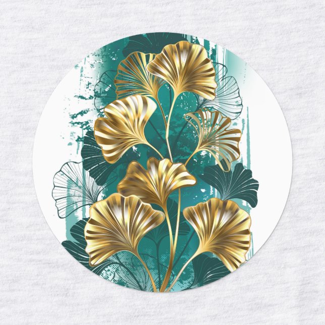 Branch with Golden Leaves Ginko Biloba (Design 1)