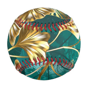 Branch with Golden Leaves Ginko Biloba Baseball