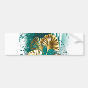 Branch with Golden Leaves Ginko Biloba Bumper Sticker