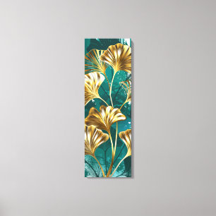 Branch with Golden Leaves Ginko Biloba Canvas Print