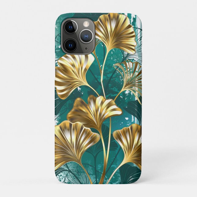 Branch with Golden Leaves Ginko Biloba Case-Mate iPhone Case (Back)