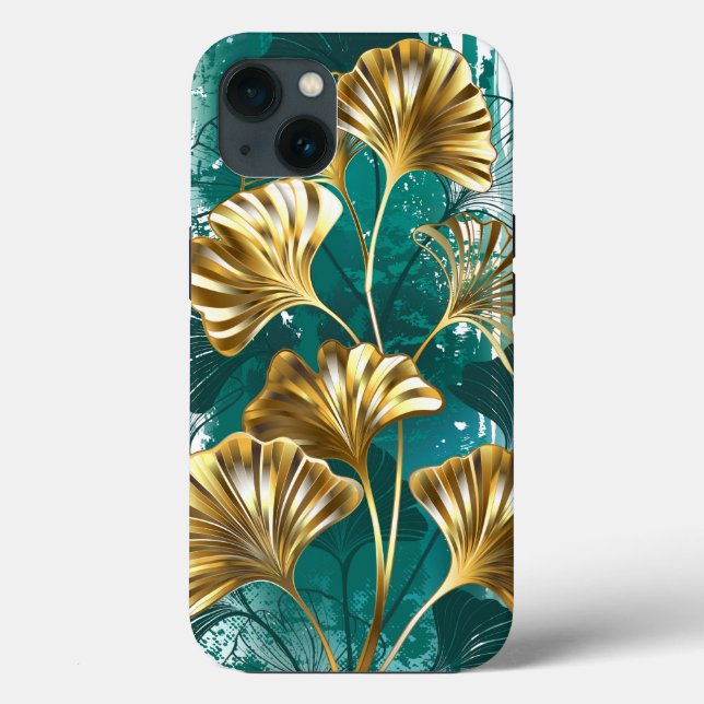 Branch with Golden Leaves Ginko Biloba Case-Mate iPhone Case (Back)