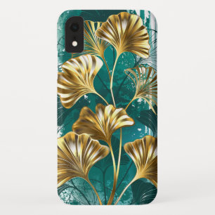 Branch with Golden Leaves Ginko Biloba iPhone XR Case