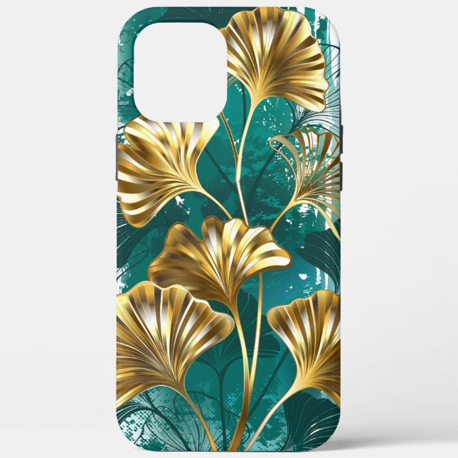 Branch with Golden Leaves Ginko Biloba Case-Mate iPhone Case (Back)