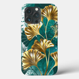 Branch with Golden Leaves Ginko Biloba iPhone 13 Pro Case