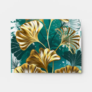 Branch with Golden Leaves Ginko Biloba Envelope