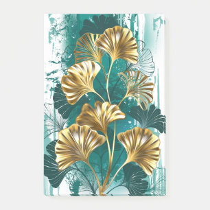 Branch with Golden Leaves Ginko Biloba Post-it Notes