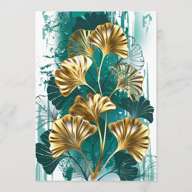 Branch with Golden Leaves Ginko Biloba Program (Front)