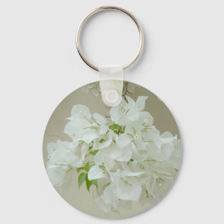 Branch with white flowers keychain