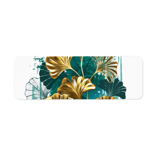 Branche avec Feuilles d'or Ginko Biloba (Devant)