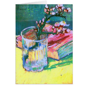 Branche d'amande fleurie Livre de verre Van Gogh F