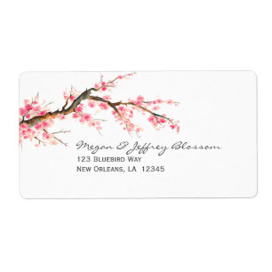 Branche d'arbre de fleurs de cerisier d'aquarelle