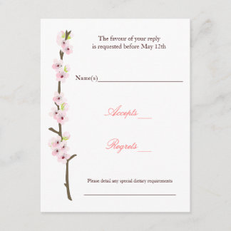 Branche de fleurs de cerisier RSVP (blanc)
