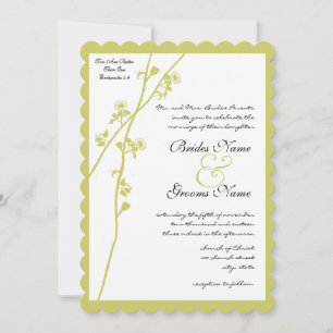 Branche de fleurs sauvages de chaux Faire-part de 