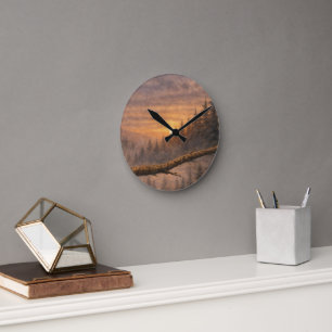 Branche de forêt • Horloge murale ronde en acryliq