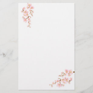 Branche de l'arbre en fleurs de cerisier Papeterie