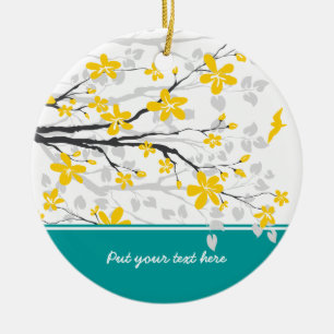 Branche de Magnolia et fleurs ornement personnalis