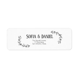 Branche de Marguerite Noir & Blanc 