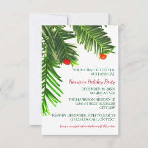 Branche de pin - Invitation pour la fête de Noël 3