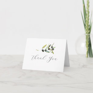 Branche d'olive carte de remerciements