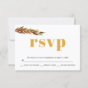 Branche Eucalyptus, automne couleurs mariage carte