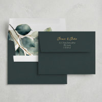 Branche Eucalyptus et enveloppe feuille verte