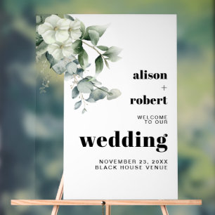 Branche Eucalyptus, fleurs blanches mariage BIENVE