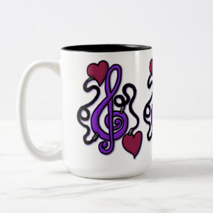 Branché Sur Musique Violet Note Mug