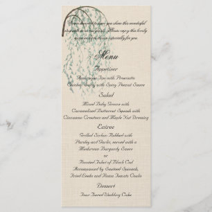 Branche Willow sur le menu Mariage Linen