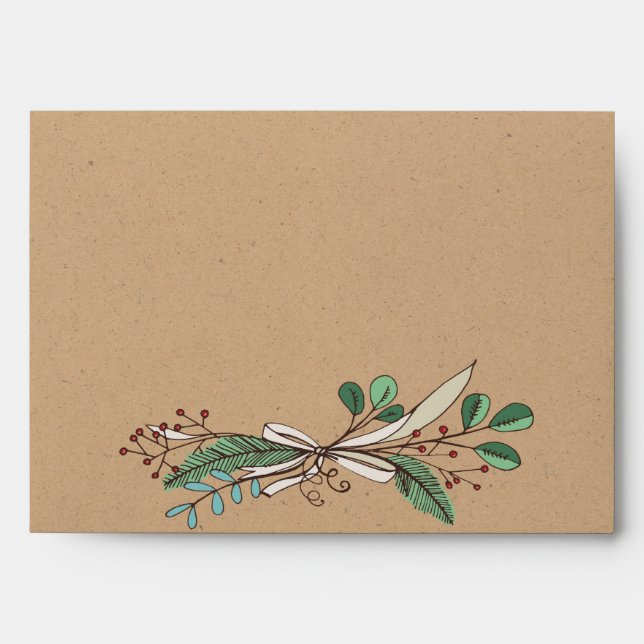 Branches and Berries Peace and Joy Envelope (Front)