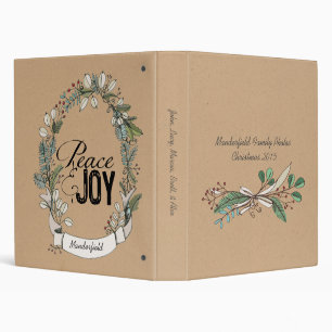 Branches and Berries Peace and Joy Holiday Binder
