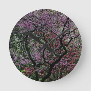 Branches and Blossoms Round Clock