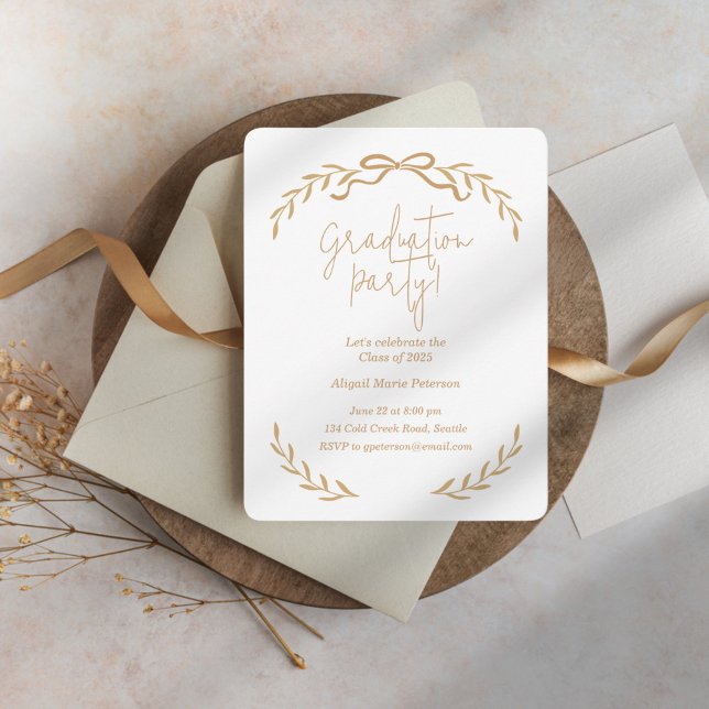 Branches and Bow Graduation Party Invitation (Creator Uploaded)