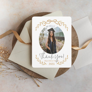 Branches and Bow Graduation Thank You Invitation