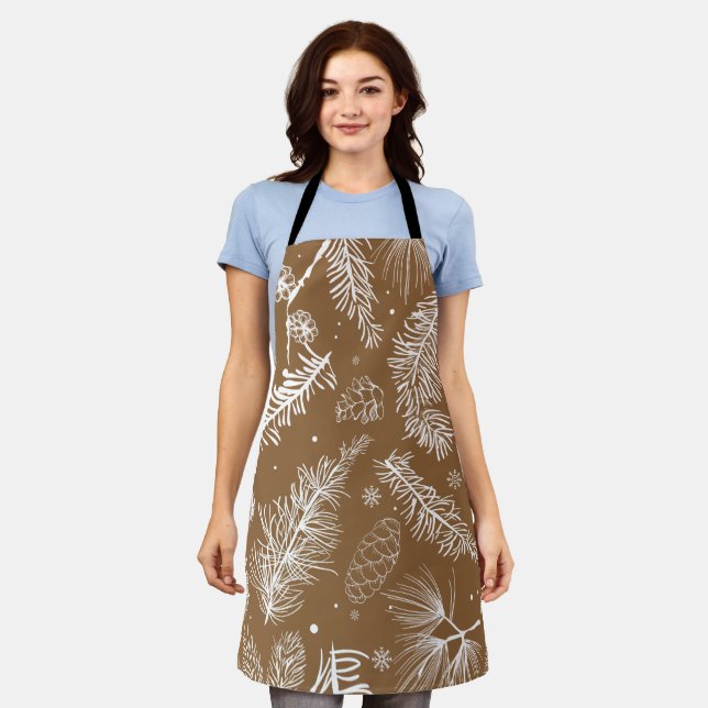 Branches and Pine 3 Apron (Worn)