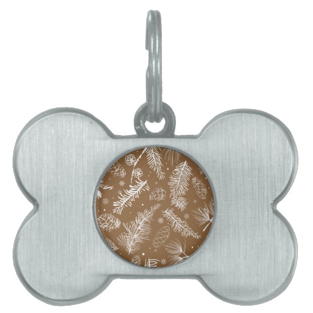Branches and Pine 3 Pet ID Tag (Front)
